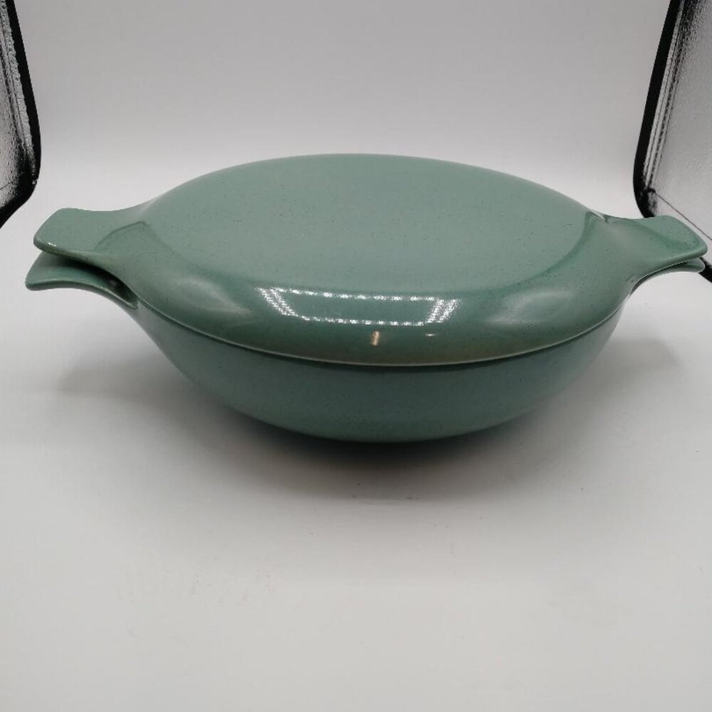 Turquois Vintage Taylor Smith Pebbleford Covered Casserole Dish